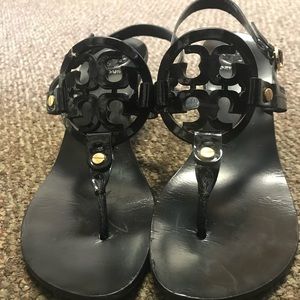 Tory Burch Holly Thong Sandal, Black Size 7 1/2